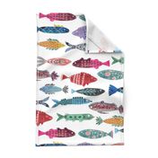 Large Colorful Folk Fish 