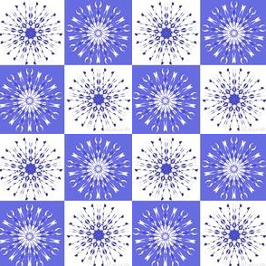 Indigo snowflakes