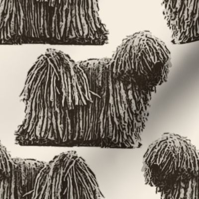 Standing Puli - sepia