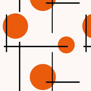 Retro orange dots