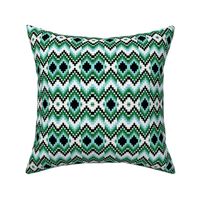 Aqua Green Bargello