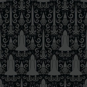 Rocket Science Damask (Black)