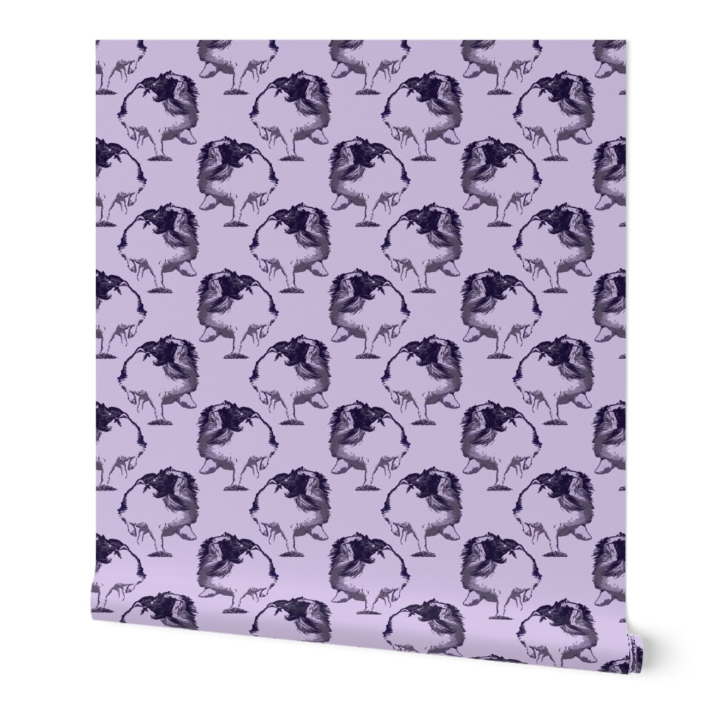 Frolicking Japanese Chin - purple