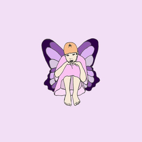 Large Lavender Pensive Fairy