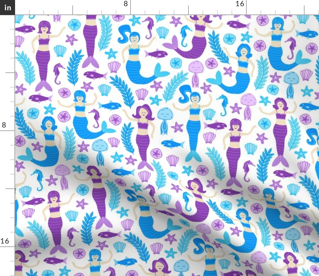 Mermaids and Friends (Purple and Blue)