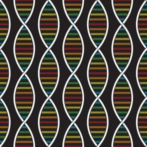 DNA Strands (Dark Rainbow)