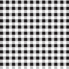 gingham - black & white