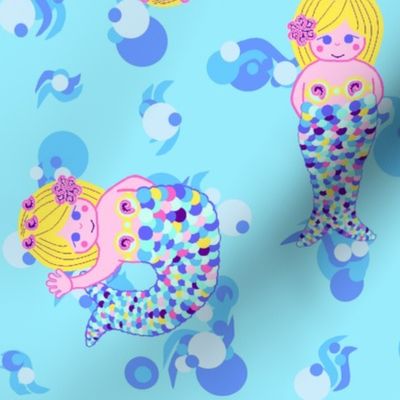 Mermaids in the bubbly sea