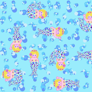 Mermaids in the bubbly sea