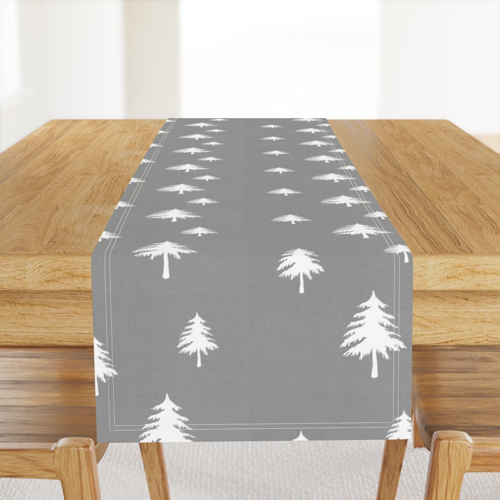 Trees on Grey Linen