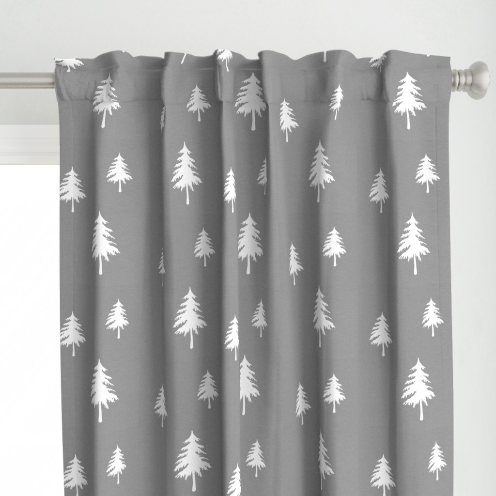 Trees on Grey Linen