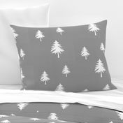 Trees on Grey Linen