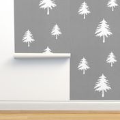 Trees on Grey Linen