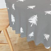 Trees on Grey Linen