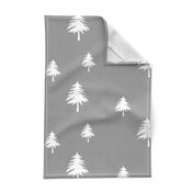 Trees on Grey Linen