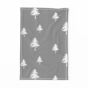 Trees on Grey Linen