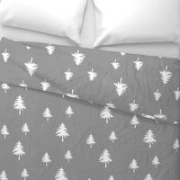 Trees on Grey Linen