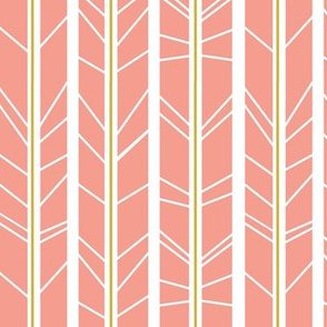 Blush Gold tree branch herringbone