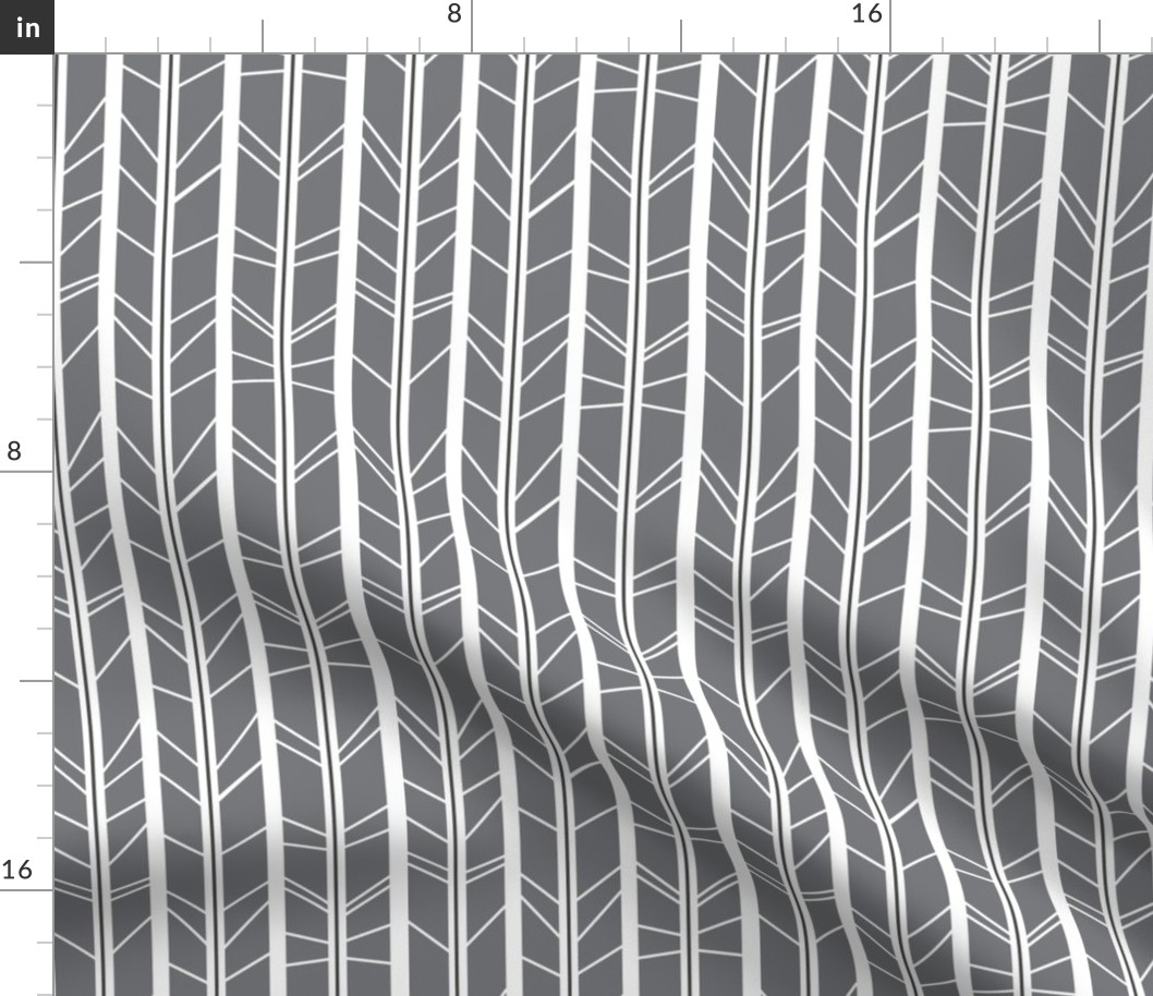 Grey Tree branch herringbone