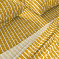 mustard yellow tree branch herringbone