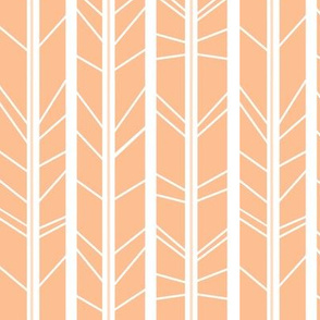 Peach tree branch herringbone