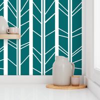 teal tree branch herringbone