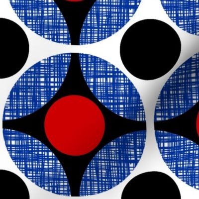 UK Mod Circular red + black, blue net weave by Su_G_©SuSchaefer