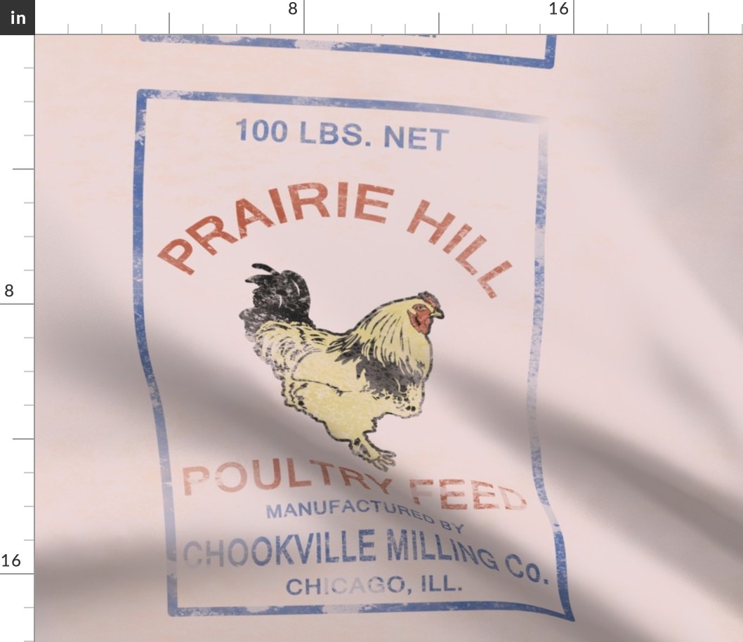 Faux Feed Sack - Small Print