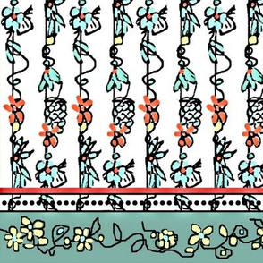 Flourishing Vines Border Print2