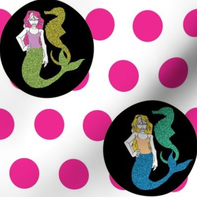 Mermaids Posing With Seahorse BFFs