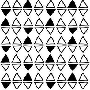 black and white triangles