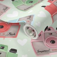 Vintage Cameras - Green - Small