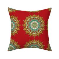 dutch medallion india red