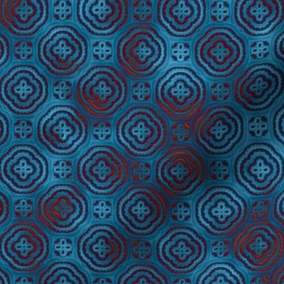 Blue Medallion Batik