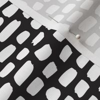 Black and white abstract stripes and strokes organic trendy gender neutral geometric grunge brush print