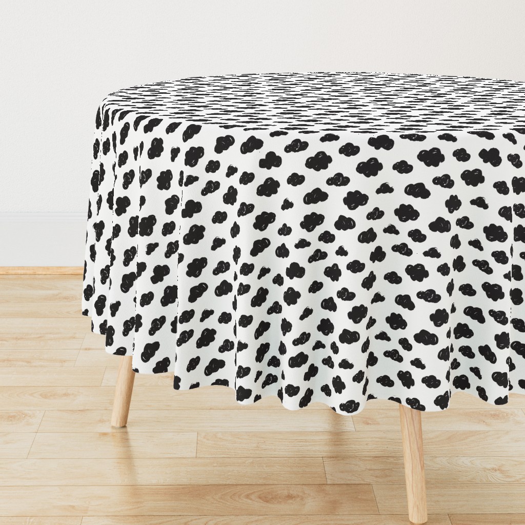 Black clouds black and white abstract geometric gender neutrals prints for kids