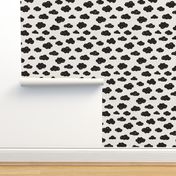 Black clouds black and white abstract geometric gender neutrals prints for kids