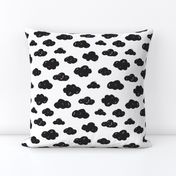 Black clouds black and white abstract geometric gender neutrals prints for kids