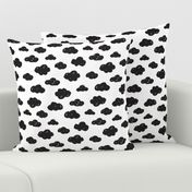 Black clouds black and white abstract geometric gender neutrals prints for kids