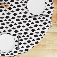 Black clouds black and white abstract geometric gender neutrals prints for kids