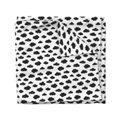 Black clouds black and white abstract geometric gender neutrals prints for kids