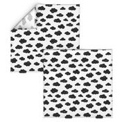 Black clouds black and white abstract geometric gender neutrals prints for kids