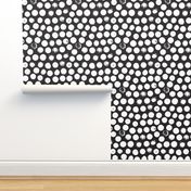 Black and white large circles abstract dots organic trendy gender neutral geometric print