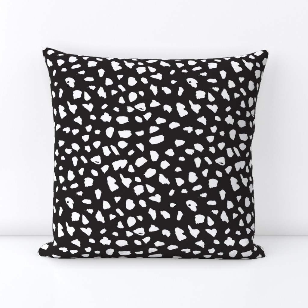 Black and white abstract dots leopard animal skin organic trendy gender neutral geometric print
