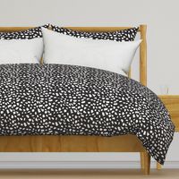 Black and white abstract dots leopard animal skin organic trendy gender neutral geometric print