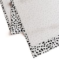 Black and white abstract dalmatian spots and dots leopard animal skin organic trendy gender neutral geometric print