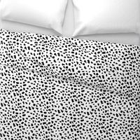 Black and white abstract dalmatian spots and dots leopard animal skin organic trendy gender neutral geometric print