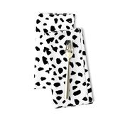 Black and white abstract dalmatian spots and dots leopard animal skin organic trendy gender neutral geometric print