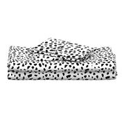 Black and white abstract dalmatian spots and dots leopard animal skin organic trendy gender neutral geometric print