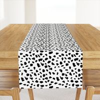 Black and white abstract dalmatian spots and dots leopard animal skin organic trendy gender neutral geometric print